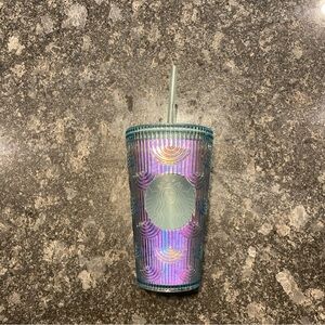 Starbucks 2022 Mermaid Iridescent Siren Scale Wave 16oz Cup Tumbler Mint Green